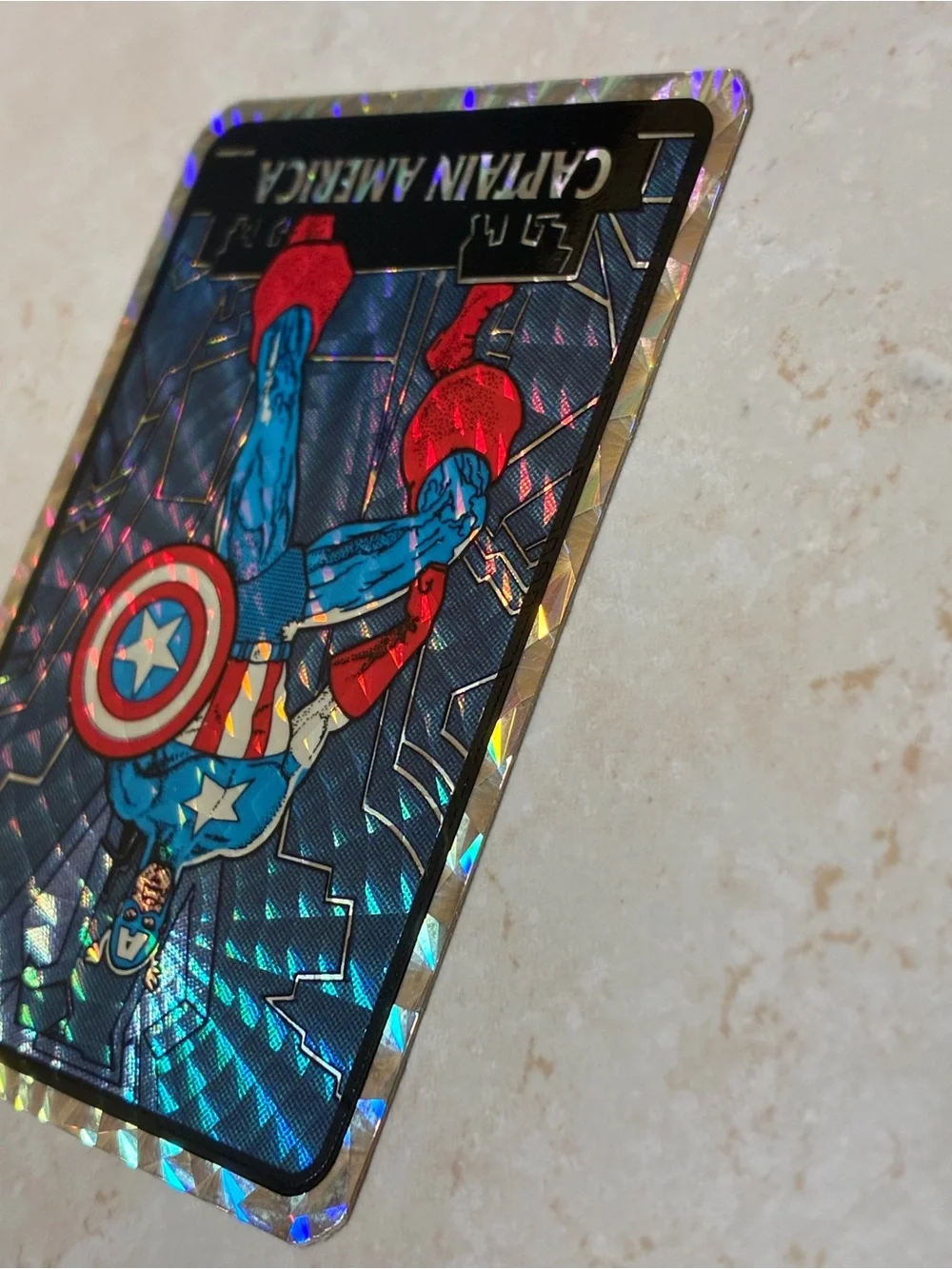 Vintage Captain America Prism Vending Machine Sticker